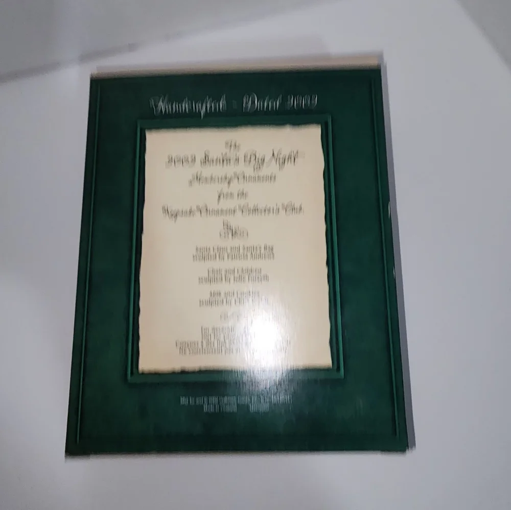 NEW Hallmark 2002 Collectors Club Ornament Set Santa's‎ Big Night